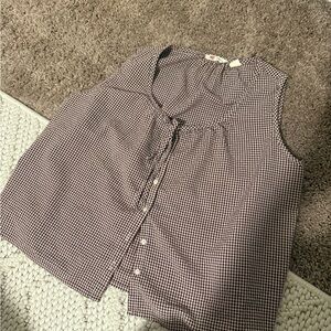 Levi's Burgundy Checkered Top